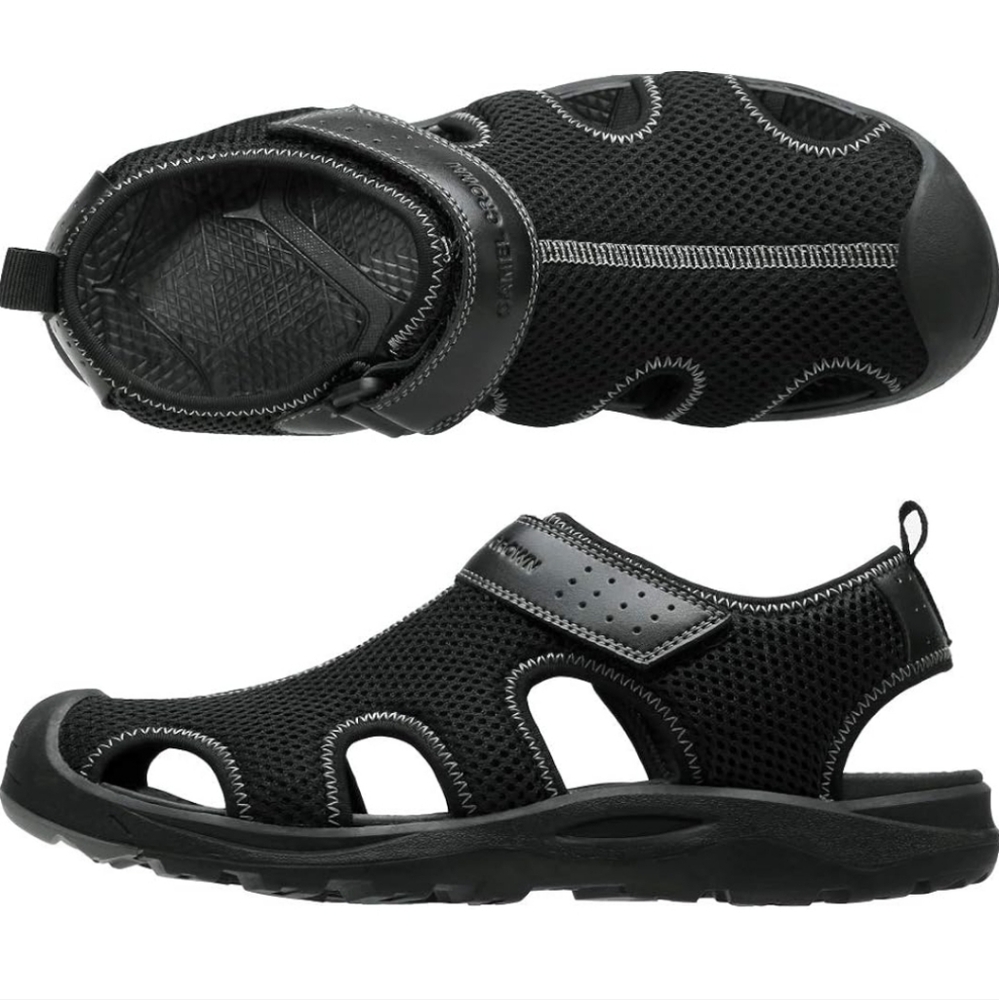 👣CAMEL CROWN Men's Mesh Hiking Sandals Closed-Toe Beach Sandal for Athletic